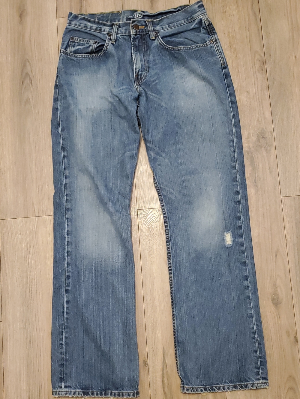 Classic Womens Blue Straight-Leg Jeans